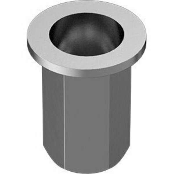 Bsc Preferred Heavy Duty Twist-Resistant Rivet Nut Steel 5/16-18 Interior Thread .175-.245 Material Thick, 10PK 90720A490